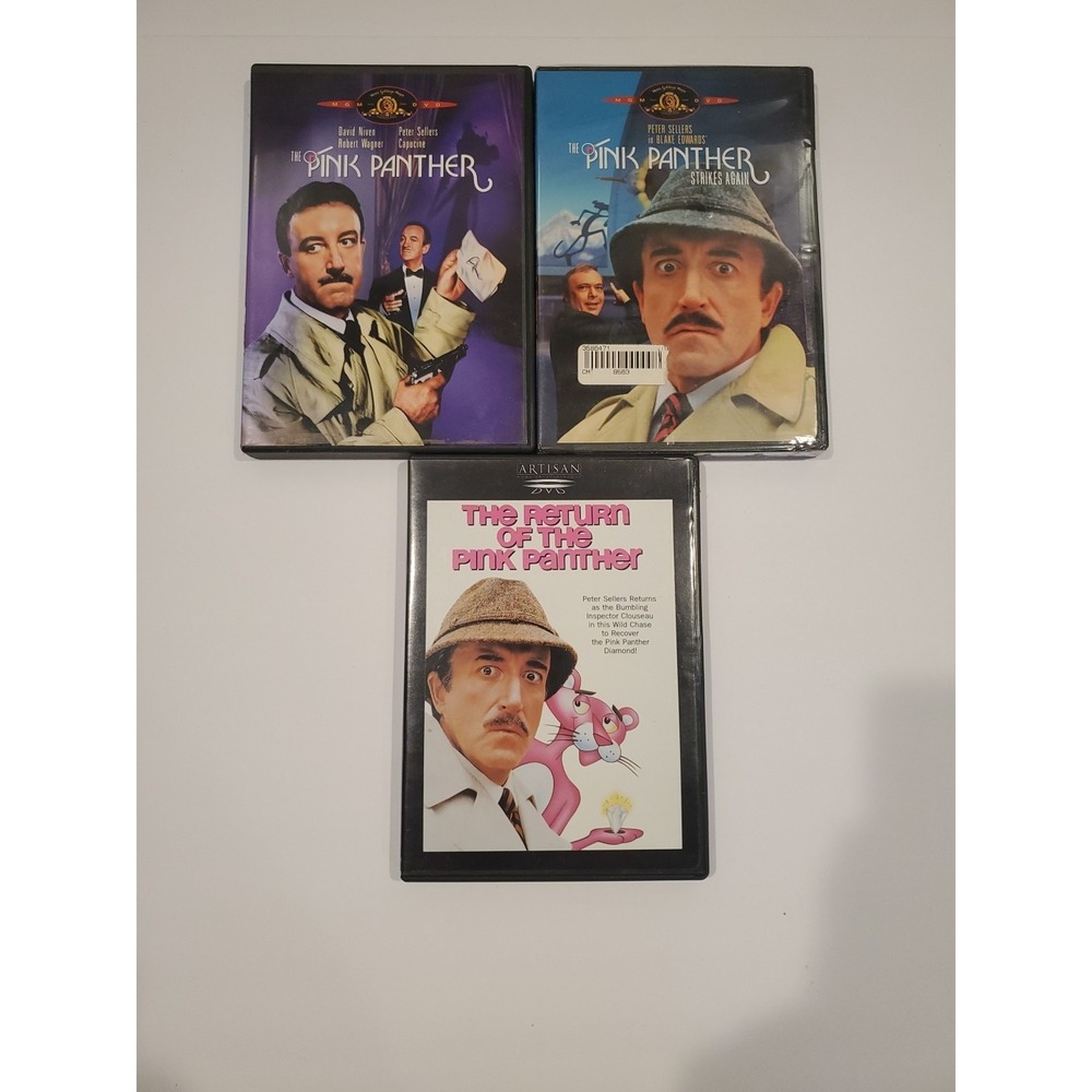 Pink Panther DVD Lot (3) Strikes Again New Return Original Comedy Peter Sellers